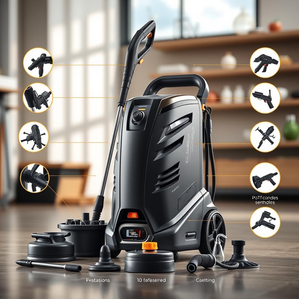 Generate an image of the Fortador PRO S Diesel Steam Cleaner