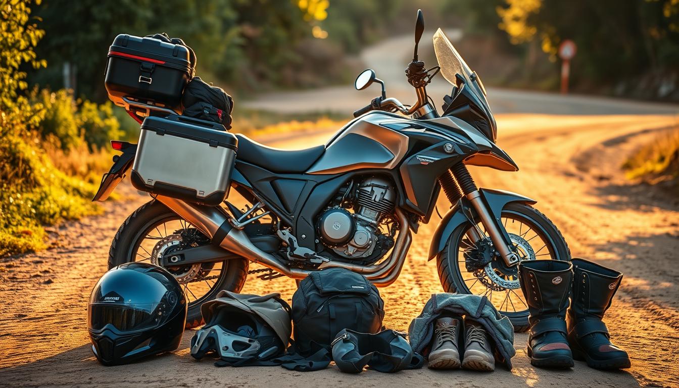 perlengkapan motor touring