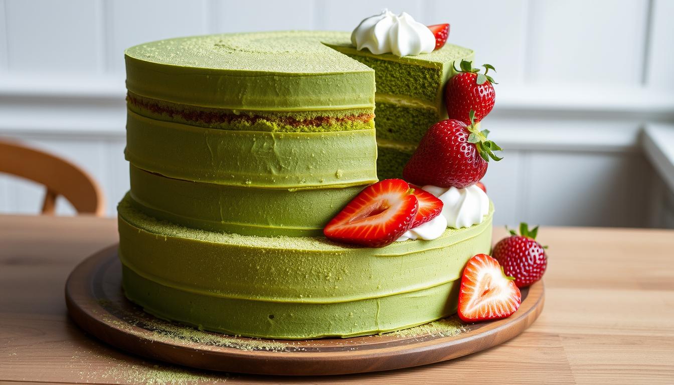 vegan matcha cake