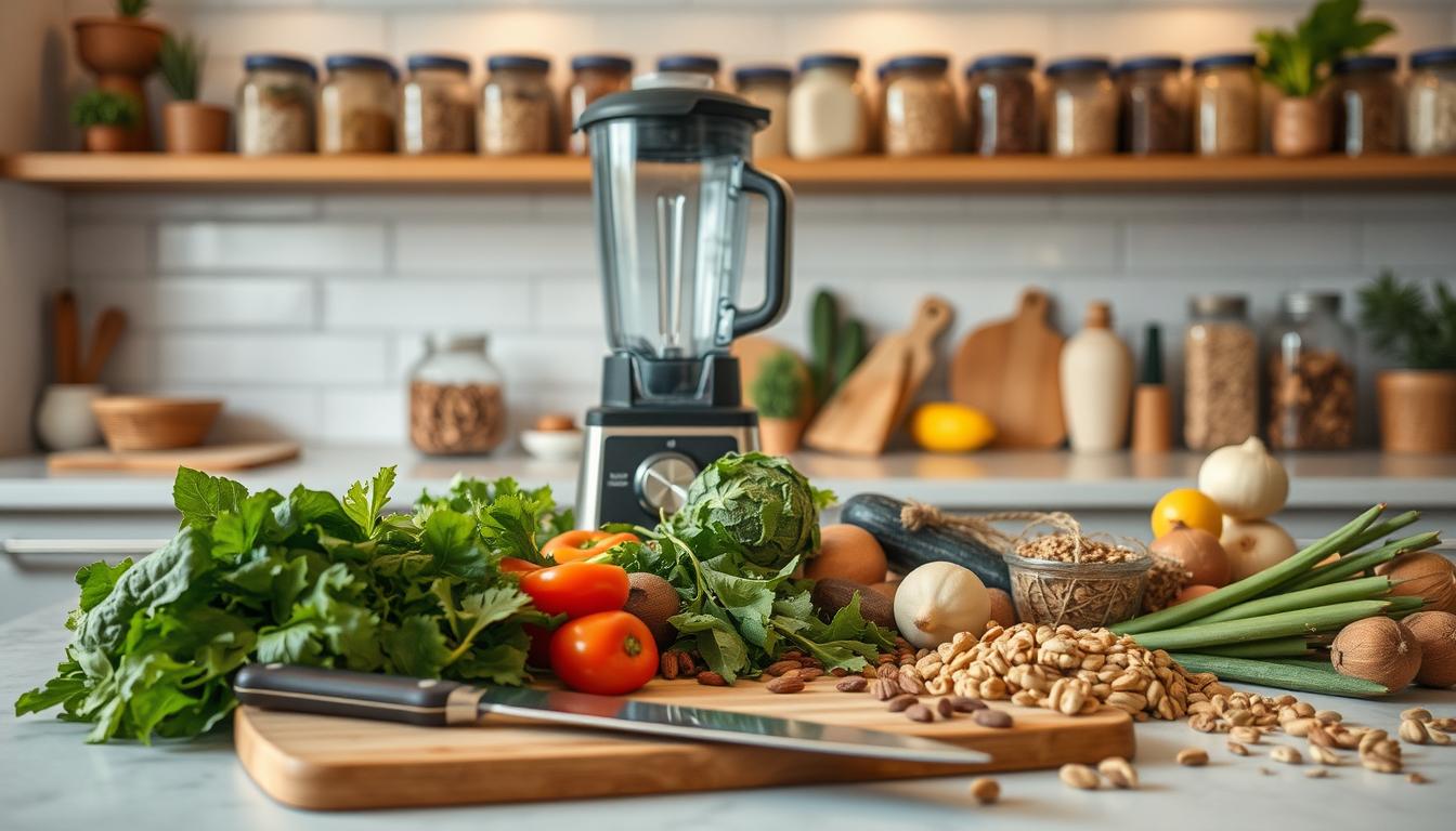 raw vegan kitchen preparation