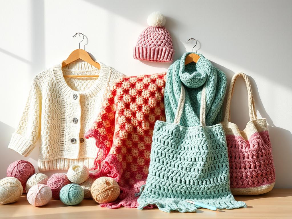 Collection of all five featured crochet patterns