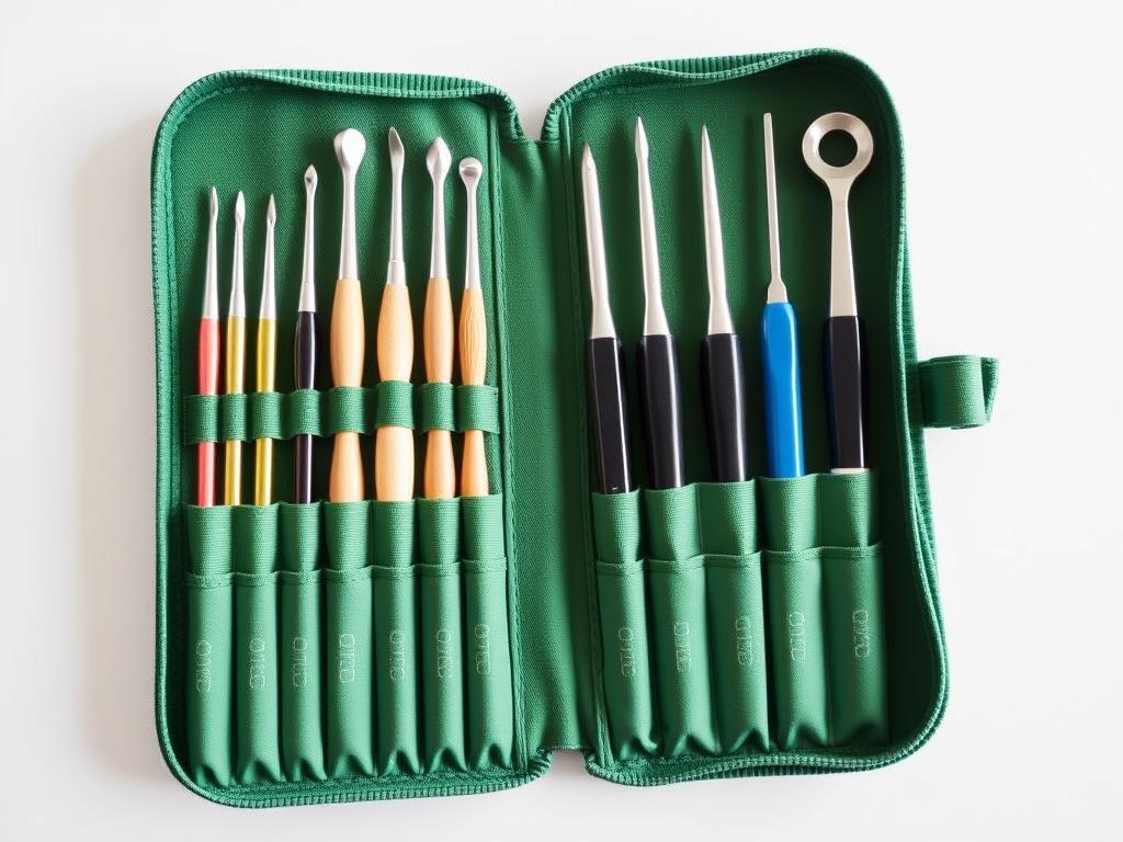 Proper storage of Clover Amour Crochet Hook Set in a dedicated case