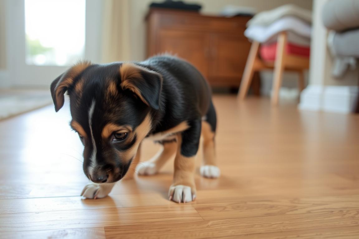 Puppy showing signs of needing to go potty