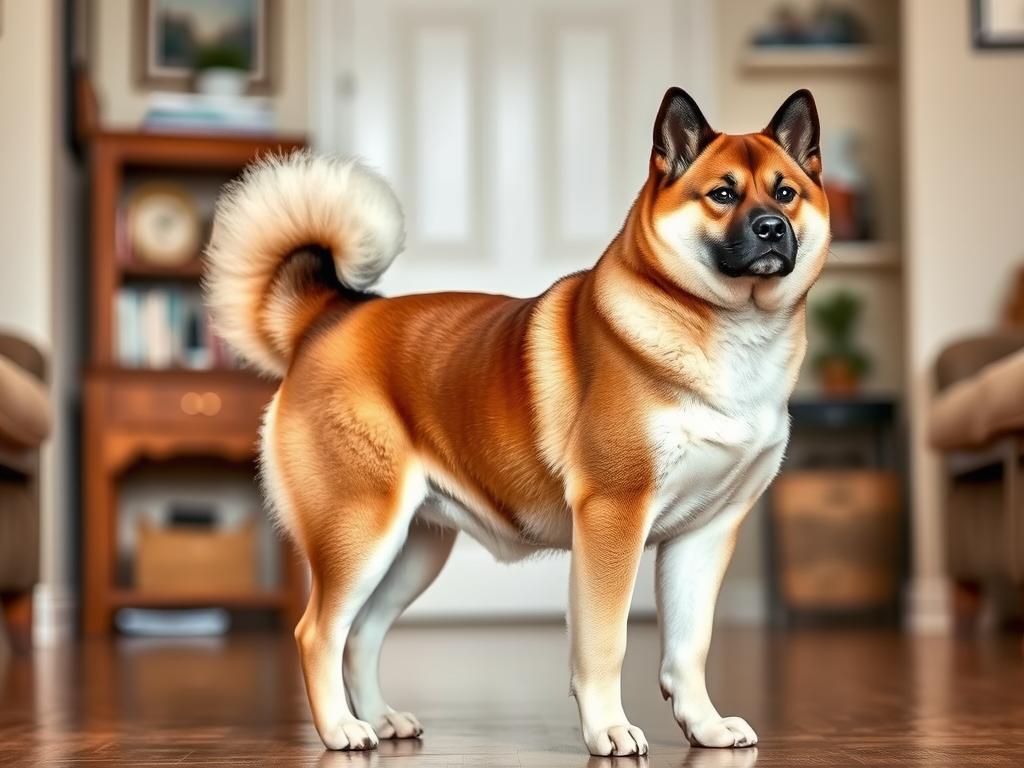 A dignified Akita standing alert and watchful, representing the protective loyalty of this breed among the most loyal dog breeds