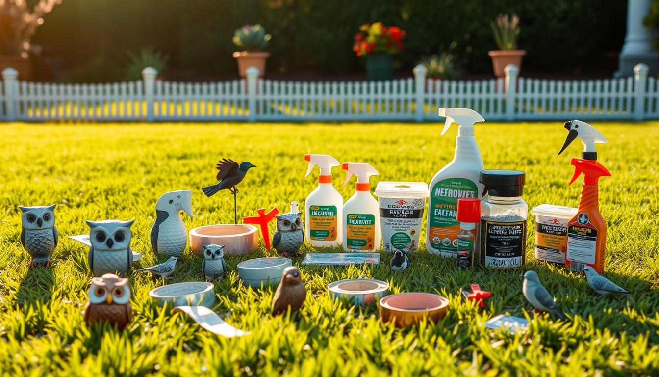 bird-repellent products for lawn care