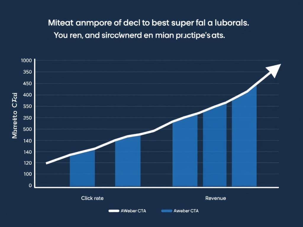 Graph showing improved email marketing metrics after implementing AWeber CTA best practices