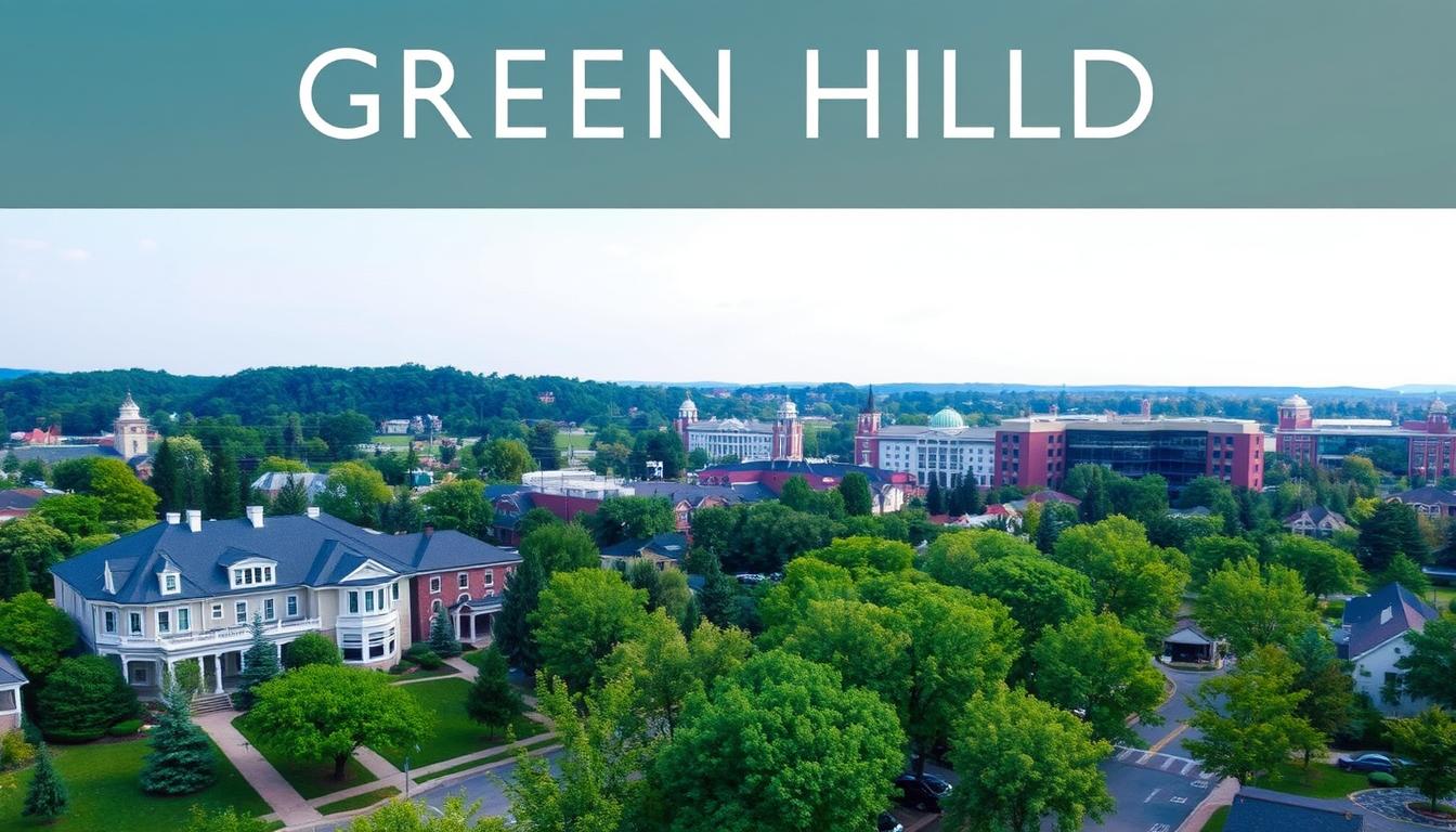 Green Hills neighborhood in zip code 37215 showing upscale homes and shopping areas