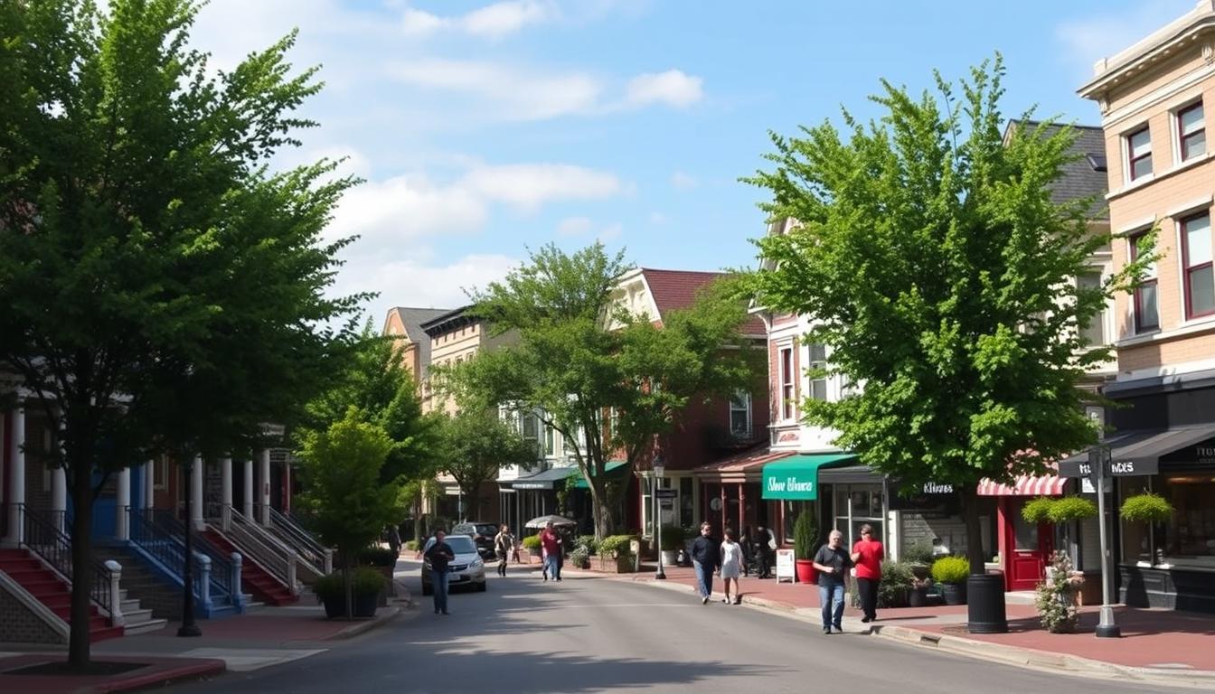 East Nashville neighborhood in zip code 37206 showing Victorian homes and street view