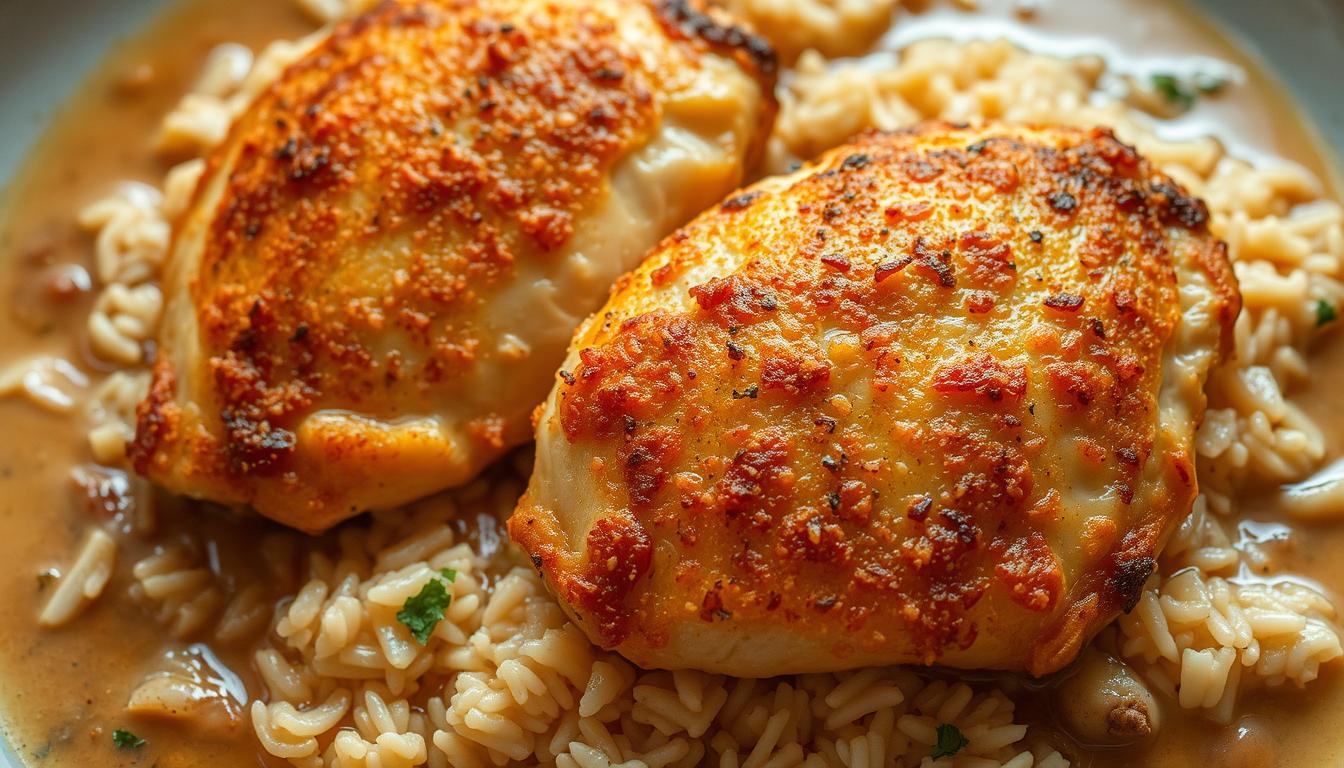 Smothered Chicken and Rice Recipe
