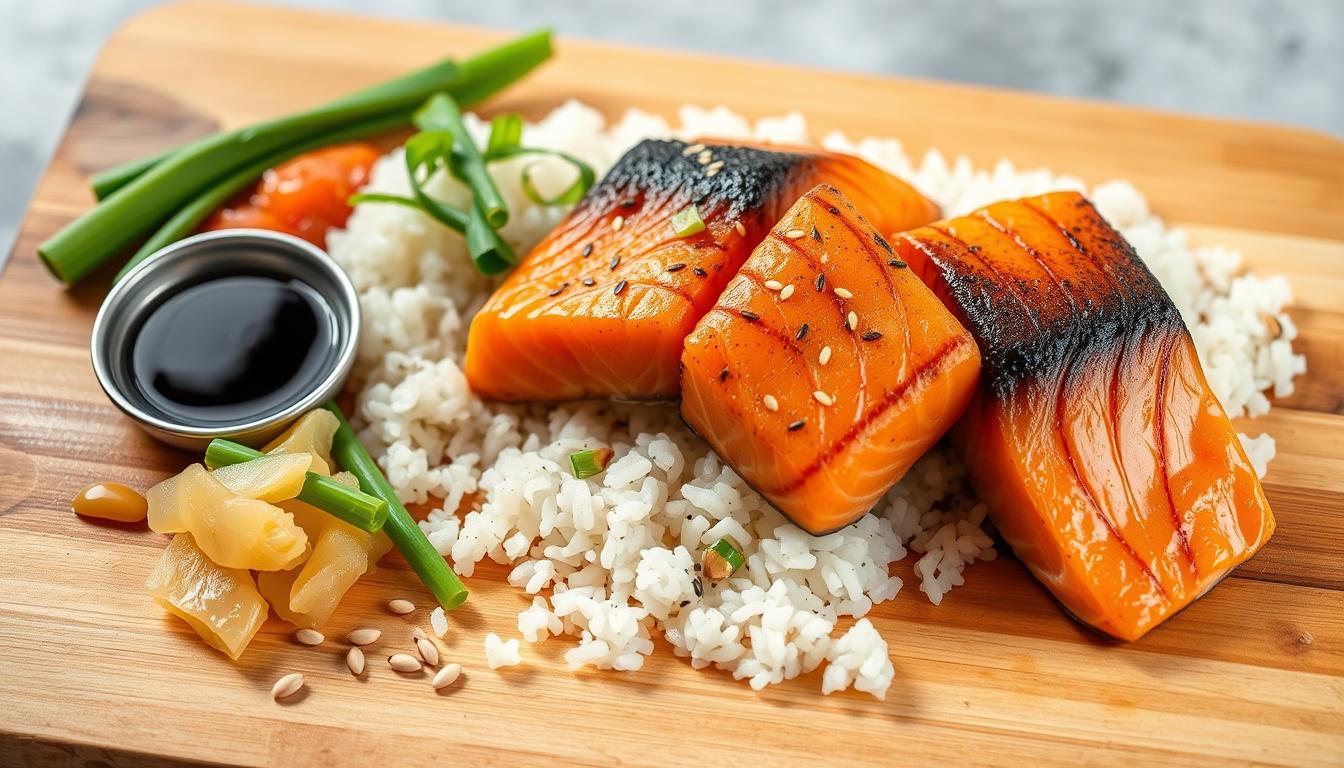 japanese salmon rice ingredients