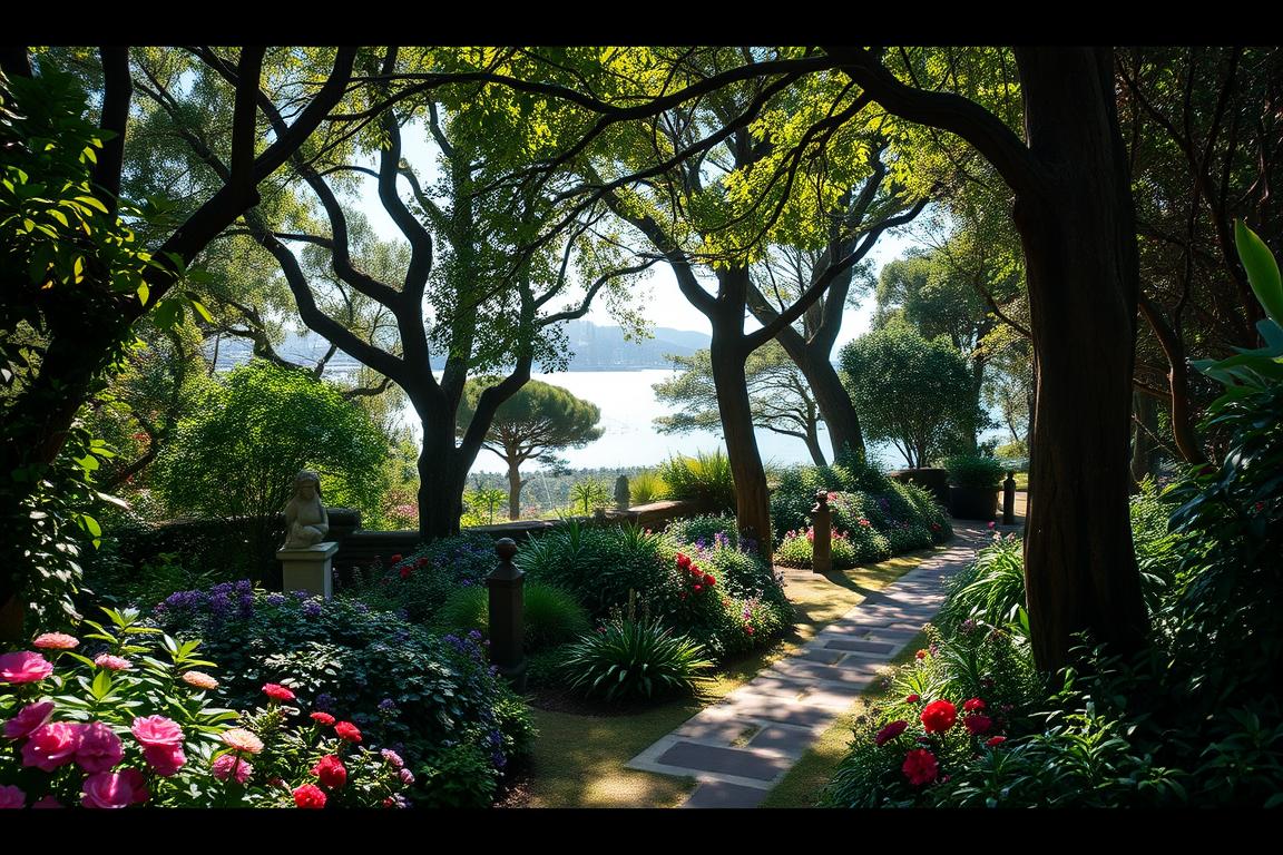 Lush pathways and harbor views at Wendy's Secret Garden in Lavender Bay