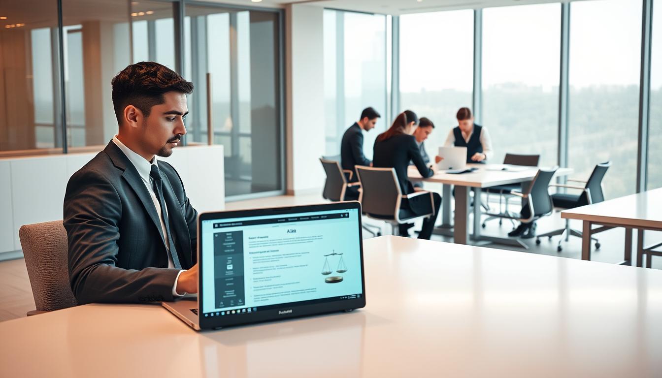 Modern law office with AI integration