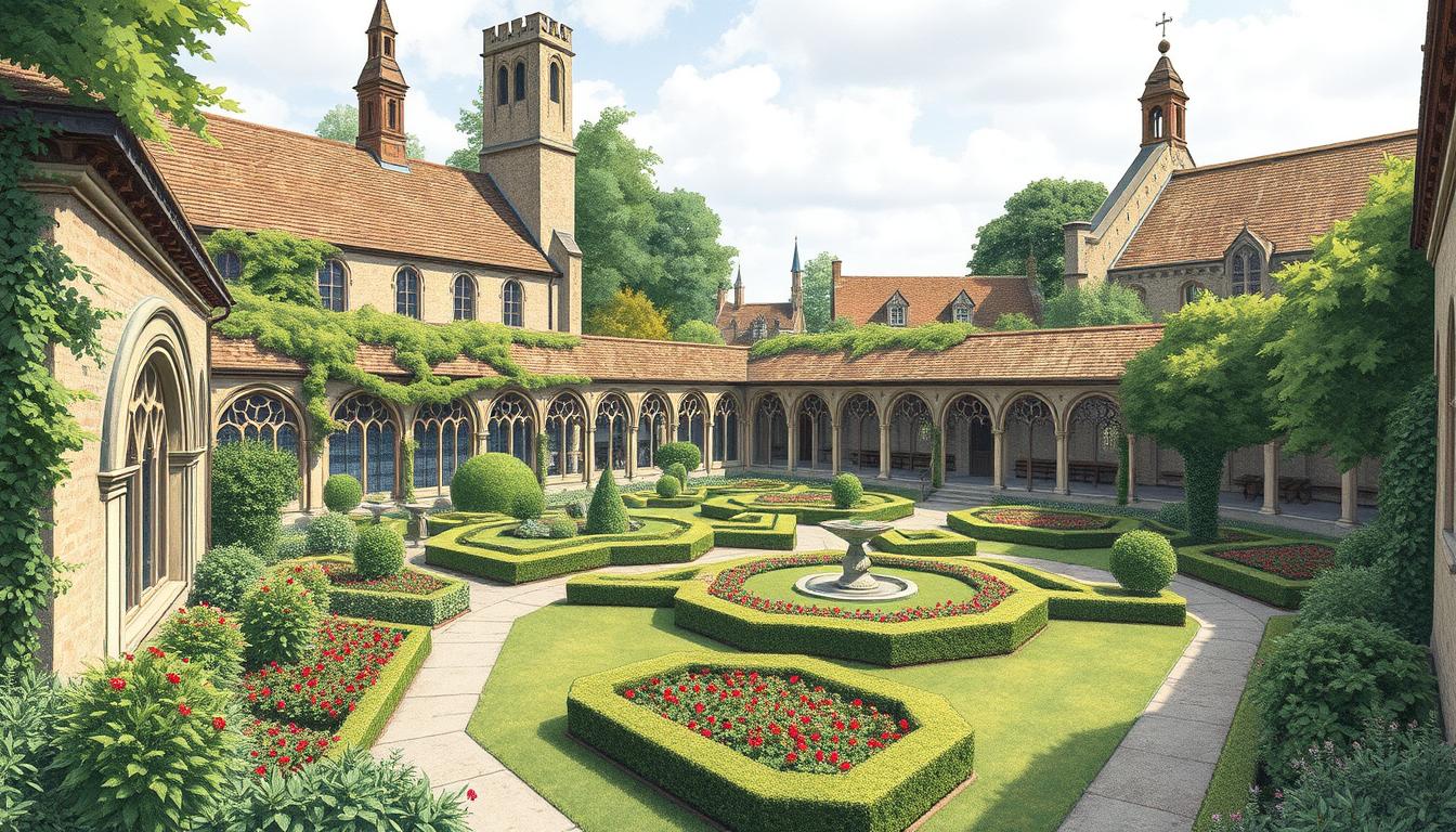 An image of The Cloisters' gardens and cloisters