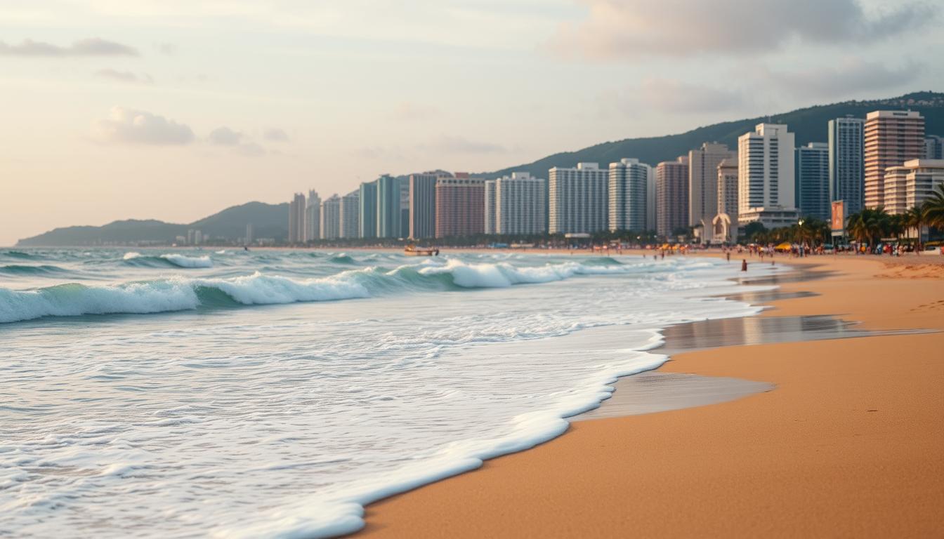 Image of a serene beach near a World Cup host city