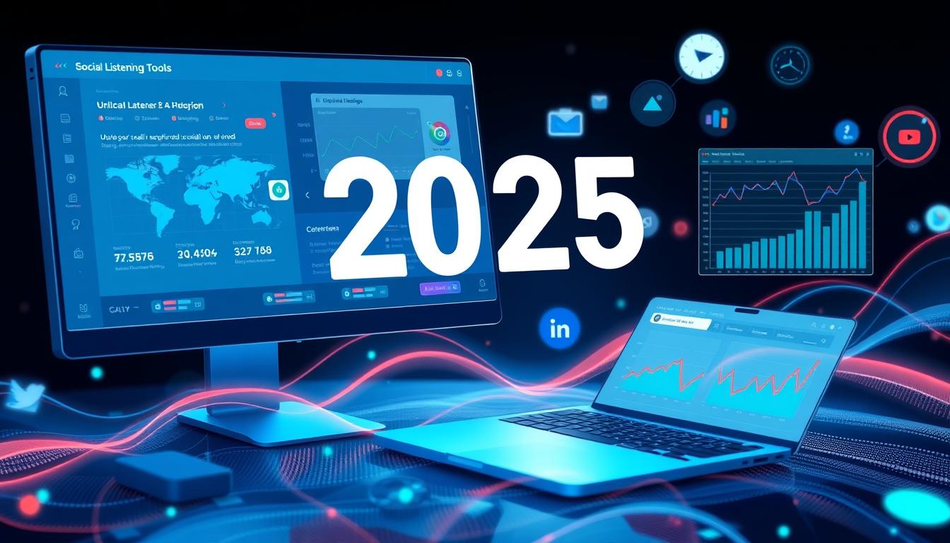 Image generation prompt for social listening tools in 2025