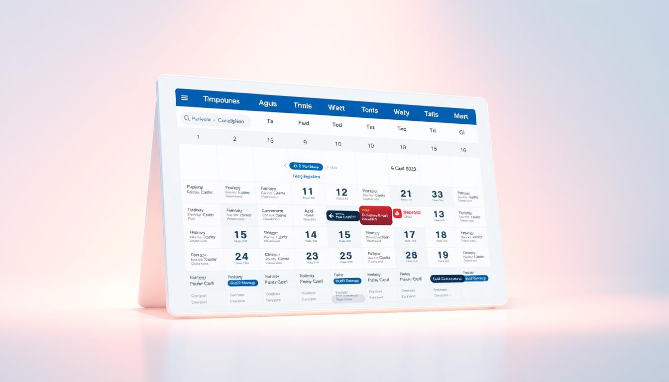 A vibrant, high-resolution image of a flight search calendar showcasing the latest features of www.travelandworldcup.com. The calendar dominates the frame, its digital interface rendered in crisp detail, with a clean white background and subtle gradient accents. Soft, directional lighting illuminates the calendar, creating depth and highlighting its interactive elements. The user interface is intuitive and inviting, with clear date selection options, flight route suggestions, and price comparison tools. The overall mood is one of efficiency and anticipation, perfectly capturing the experience of planning a seamless travel journey.