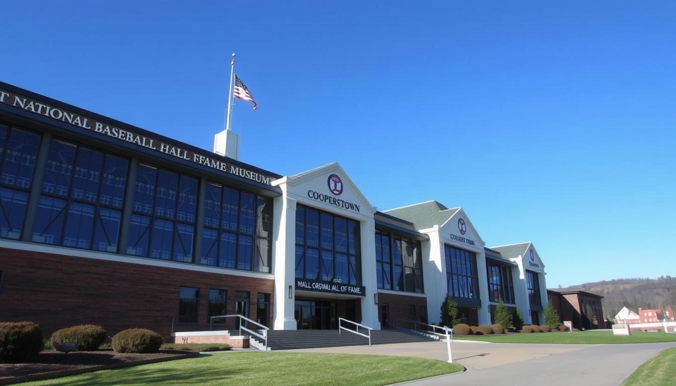 An image of the National Baseball Hall of Fame and Museum's exterior in Cooperstown