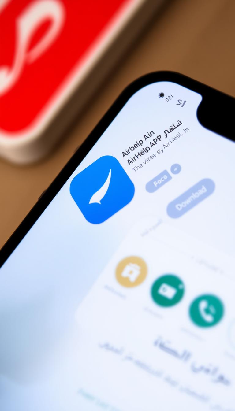 شاشة تحميل تطبيق AirHelp من متجر التطبيقات