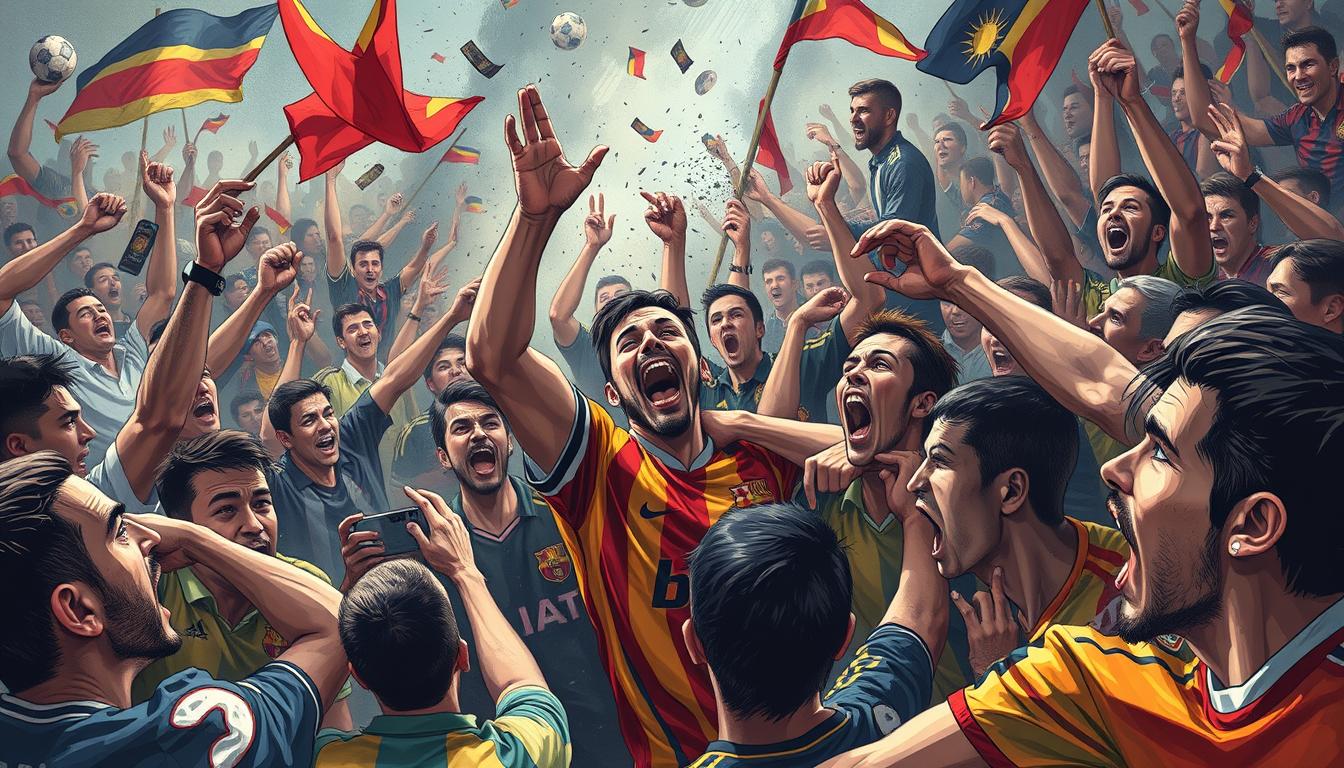 Image of soccer hooliganism incident