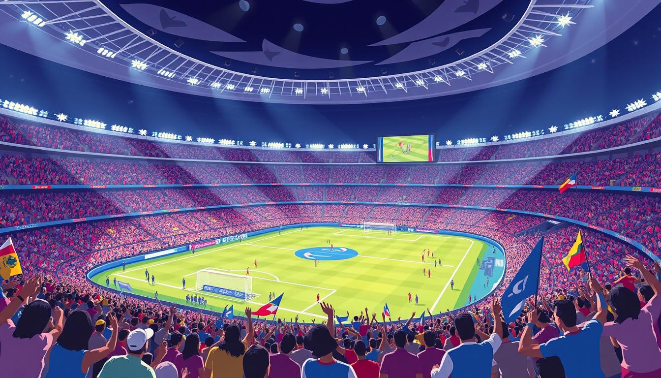 Image of MetLife Stadium hosting a packed World Cup match