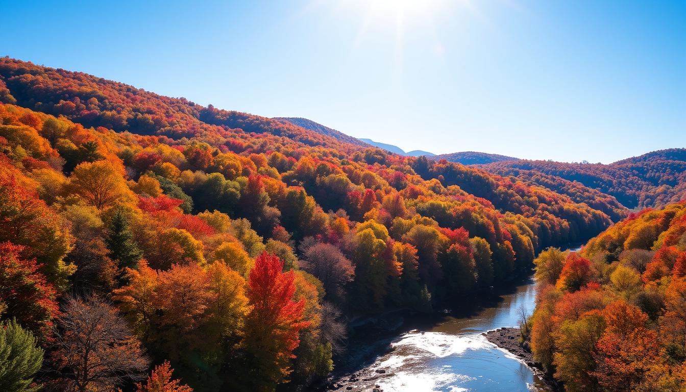 Image of fall foliage in the Hudson Valley