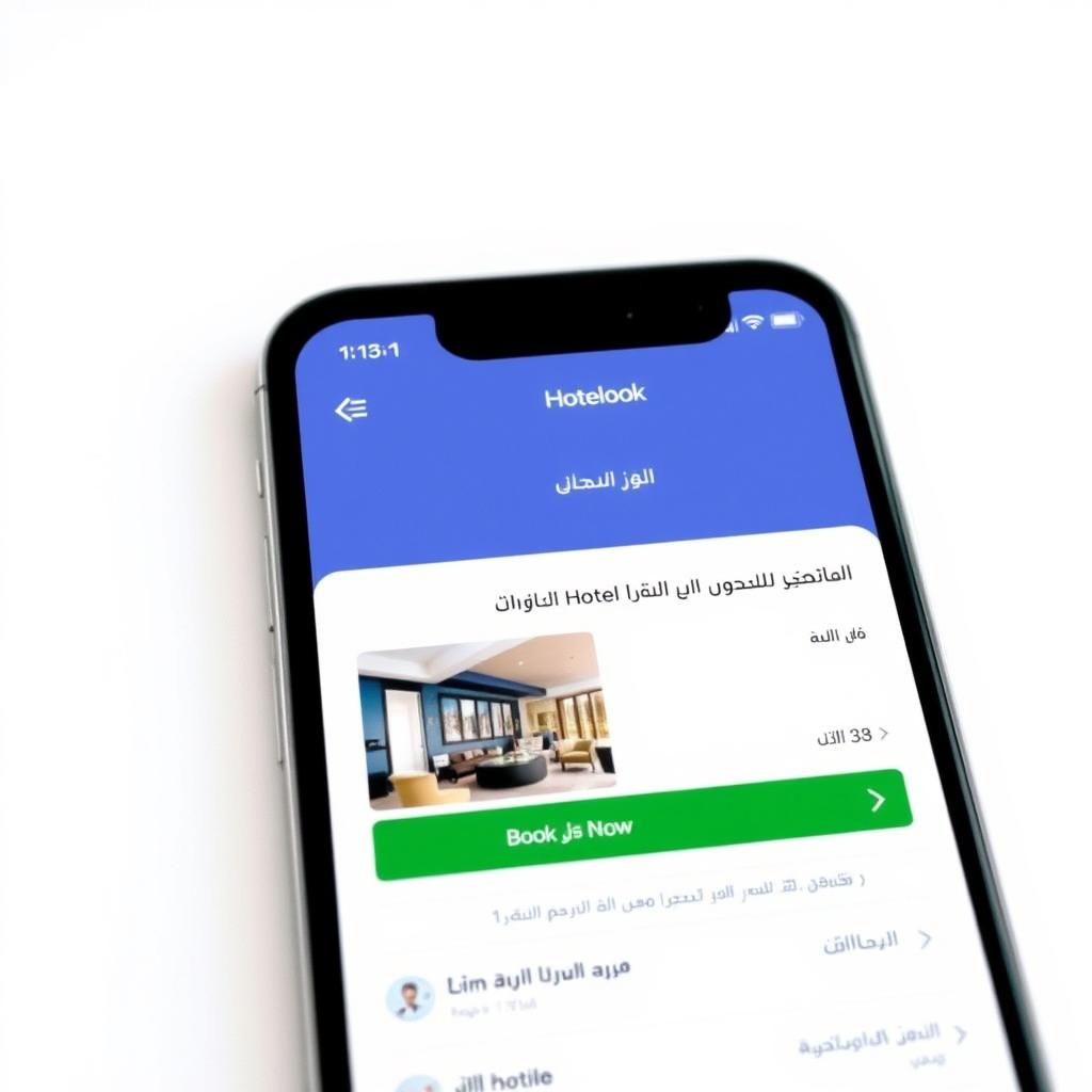 شاشة الحجز في تطبيق Hotellook