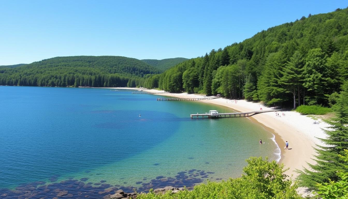 An image of Million Dollar Beach at Lake George