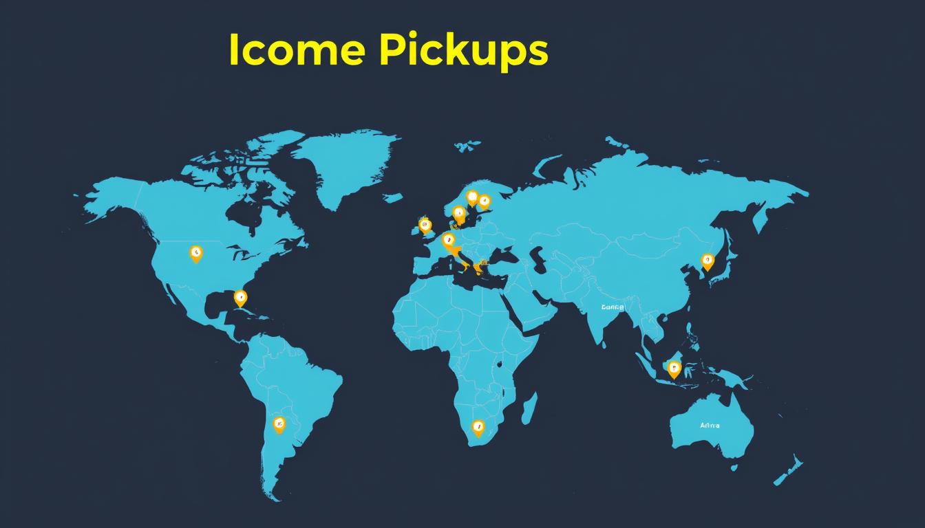 Welcome Pickups global destination map highlighting service areas