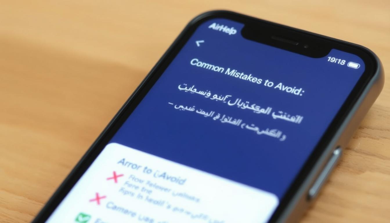 خطوات تجنب الأخطاء الشائعة في مطالبات تطبيق AirHelp