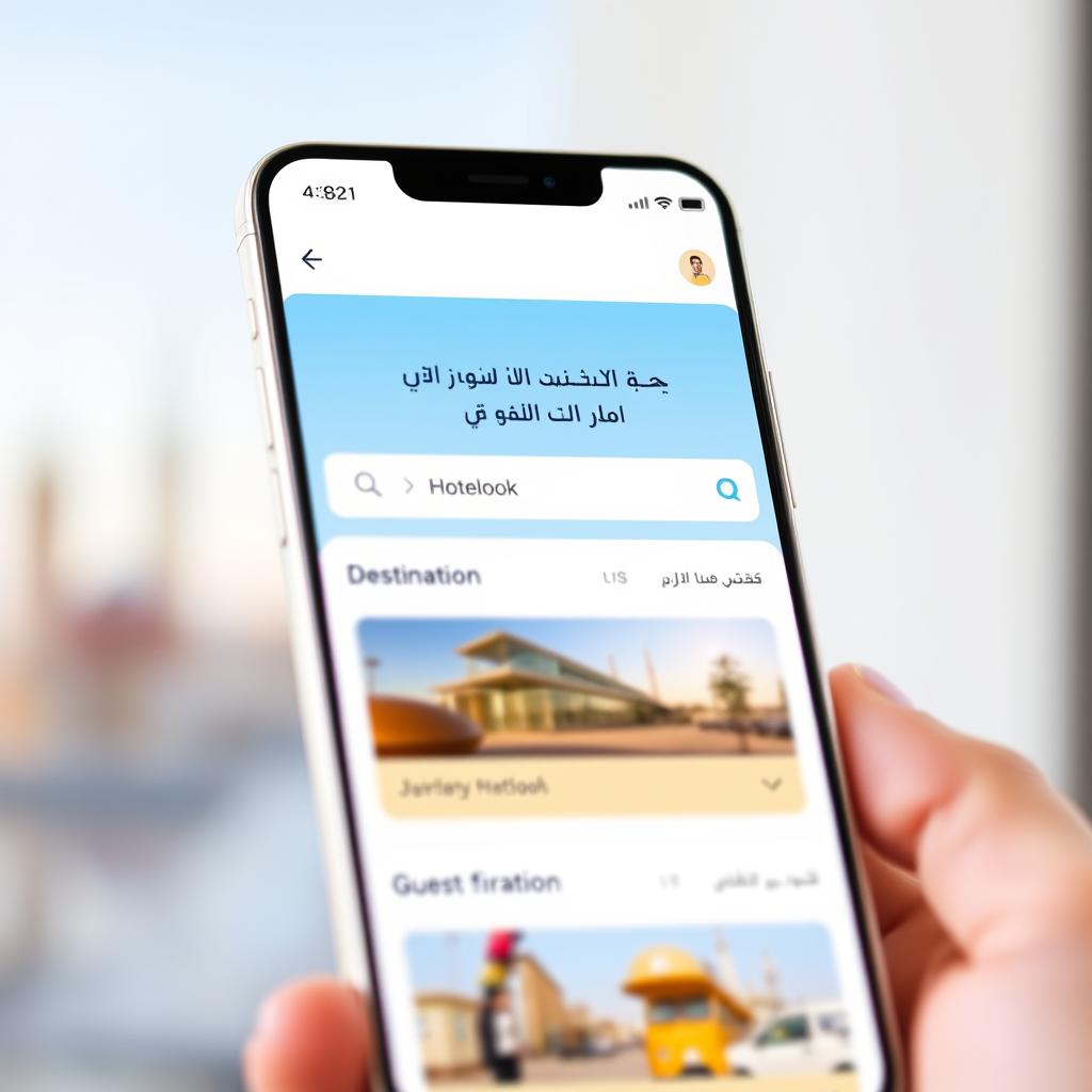 شاشة البحث في تطبيق Hotellook
