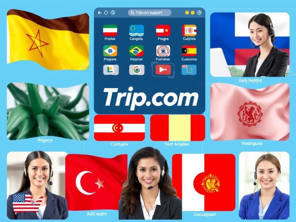 واجهة الدعم متعدد اللغات في Trip.com