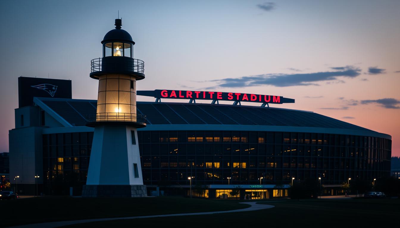 Image of Gillette Stadium's lighthouse feature