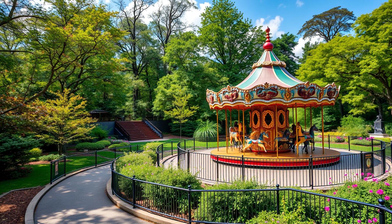 Generate an image of Central Park Zoo and Carousel