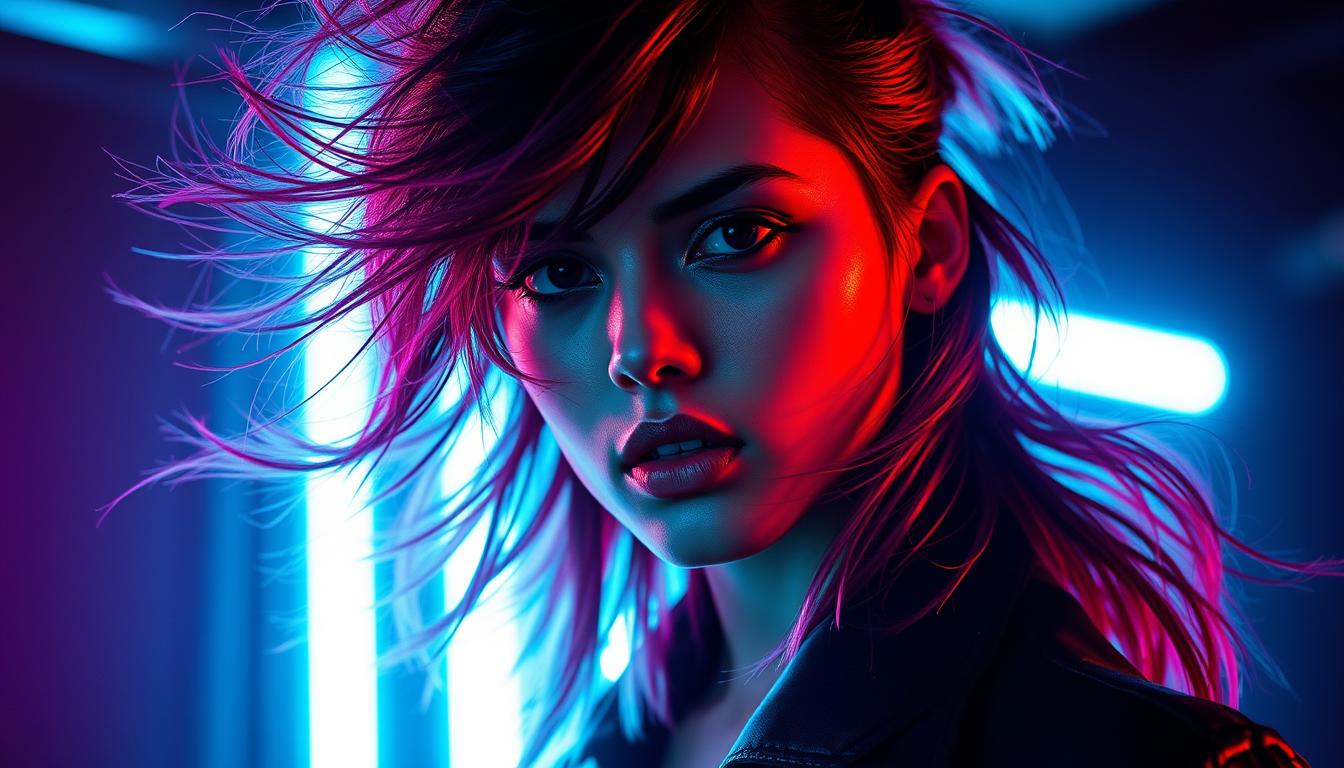 edgy red underlights with black base