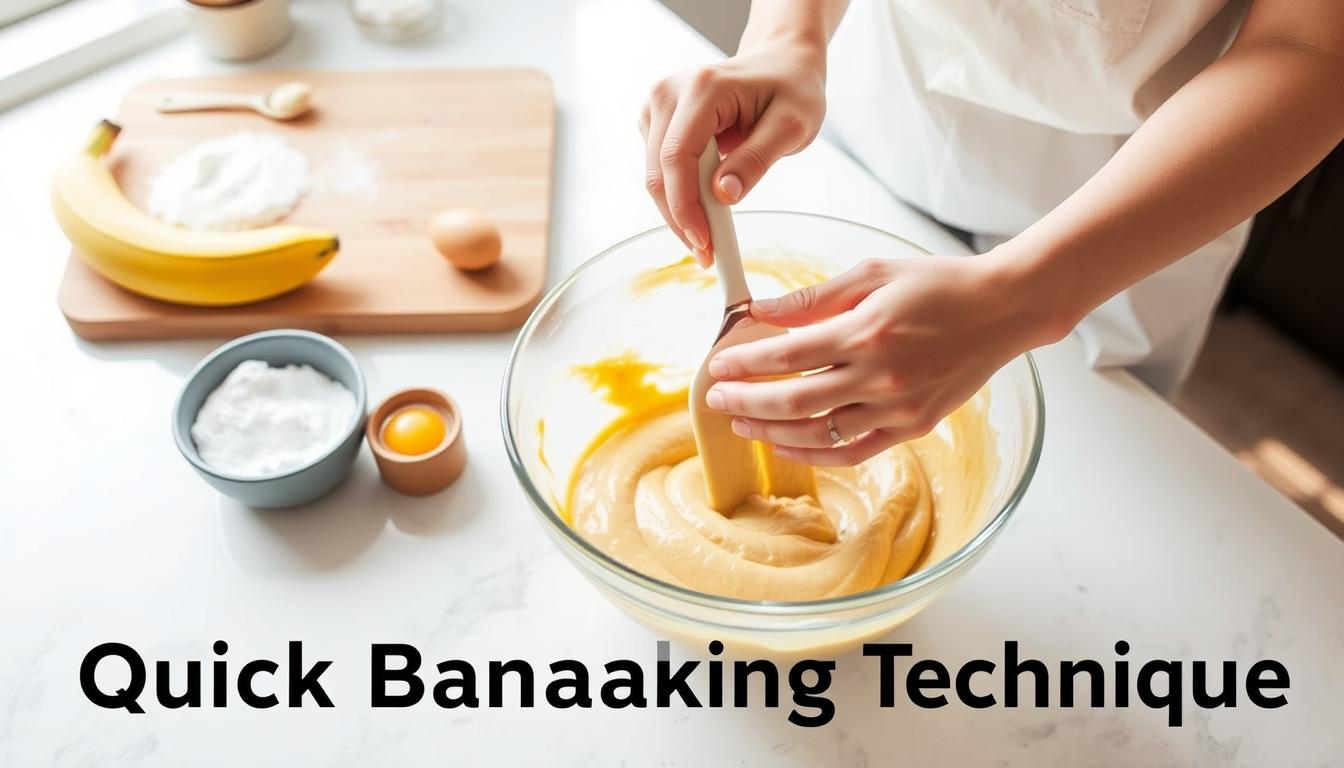 Quick Banana Bread Mixing Technique
