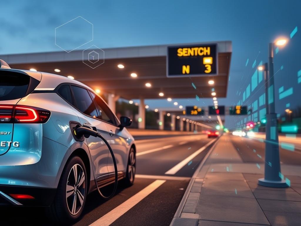Electric vehicle charging integration with GNSS toll systems