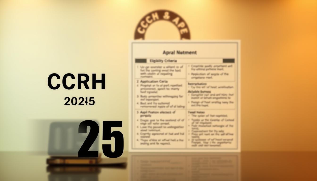 CCRH भर्ती विज्ञापन 2025