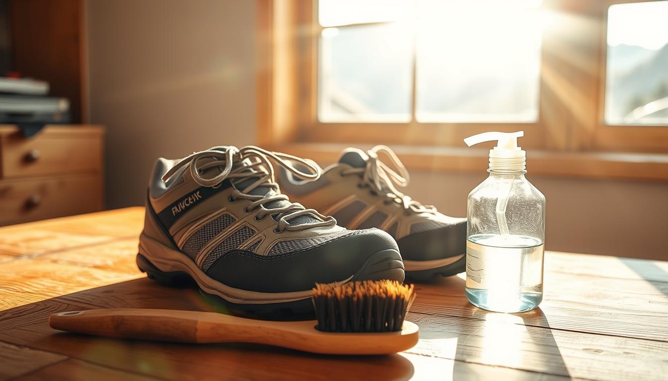 hiking shoes cleaning