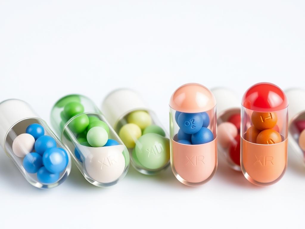 Adderall XR capsules in different colors representing various dosages