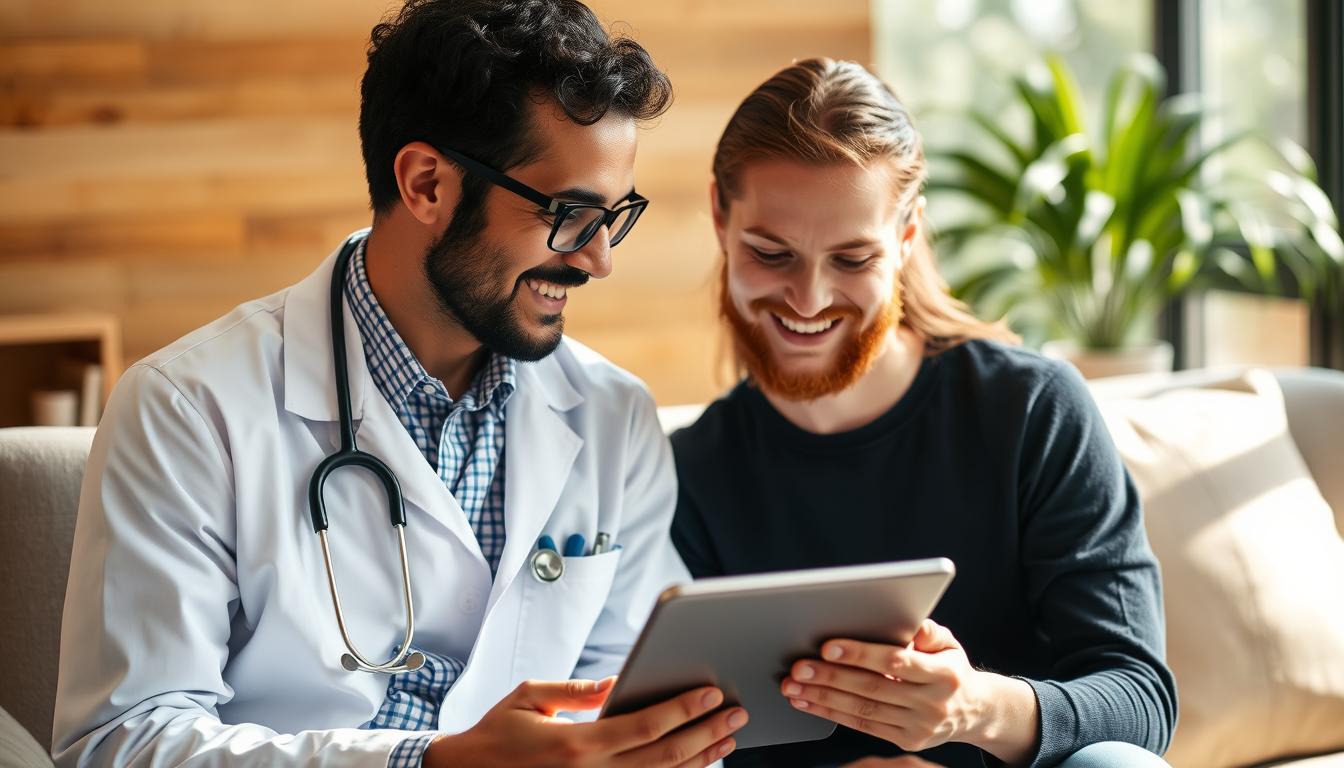 Patient and doctor discussing ADHD treatment plan with Ritalin vs Adderall options