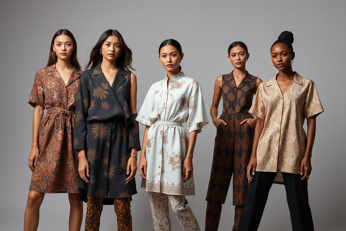 Modern fashion incorporating Malaysian batik designs