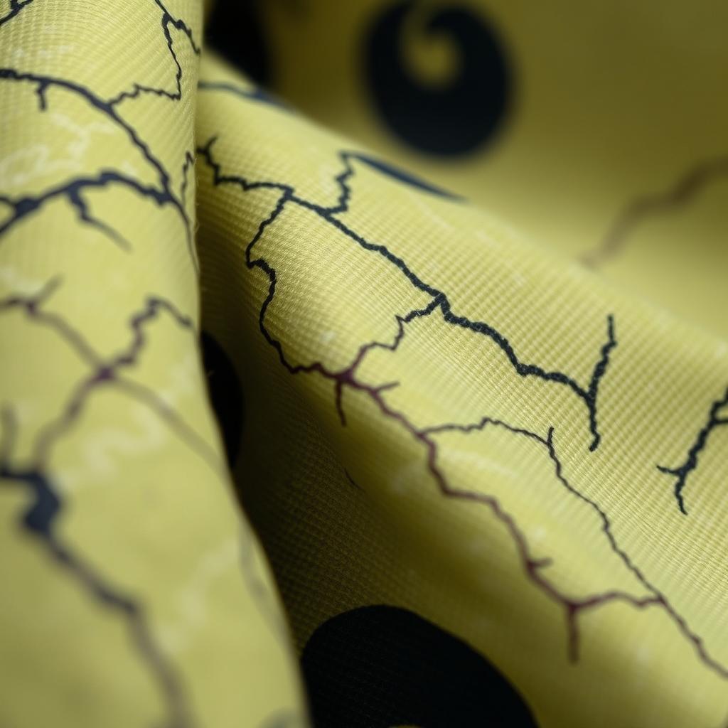 Close-up of unique hand-drawn details in Malaysian batik tulis