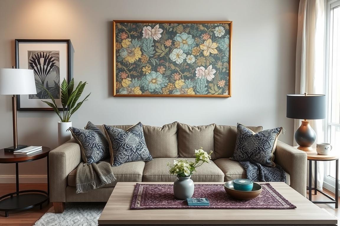 Malaysian batik incorporated into modern home décor