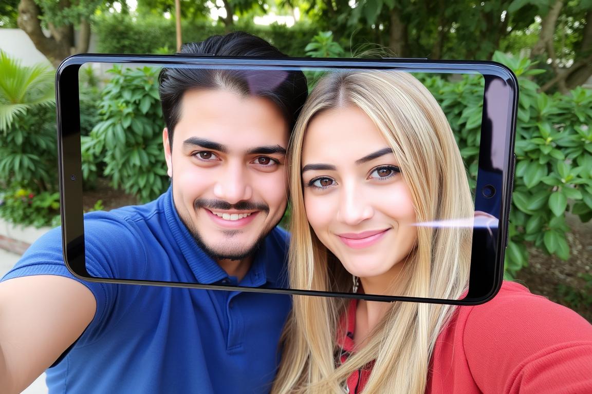 Selfie tirada com a câmera frontal do Galaxy Z Fold5 em um galaxy z fold5 review