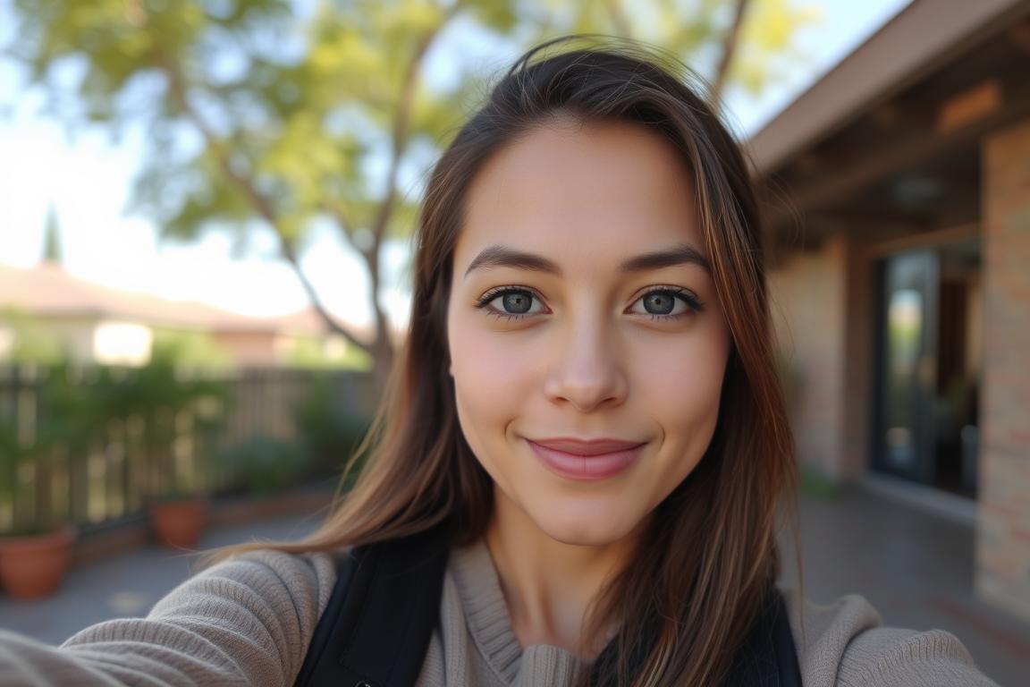 Selfie tirada com a câmera frontal do Galaxy A34