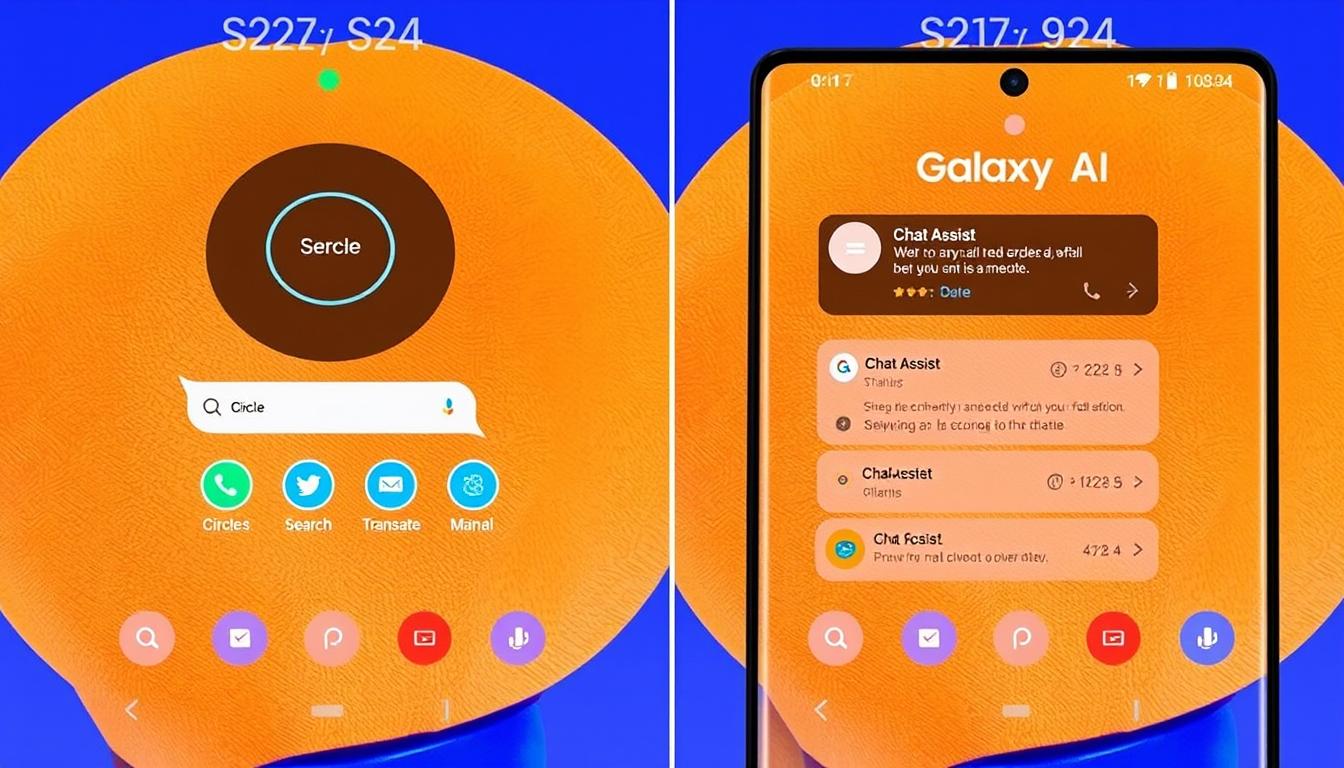 Demonstração dos recursos de IA exclusivos do Galaxy S24 comparados ao S23