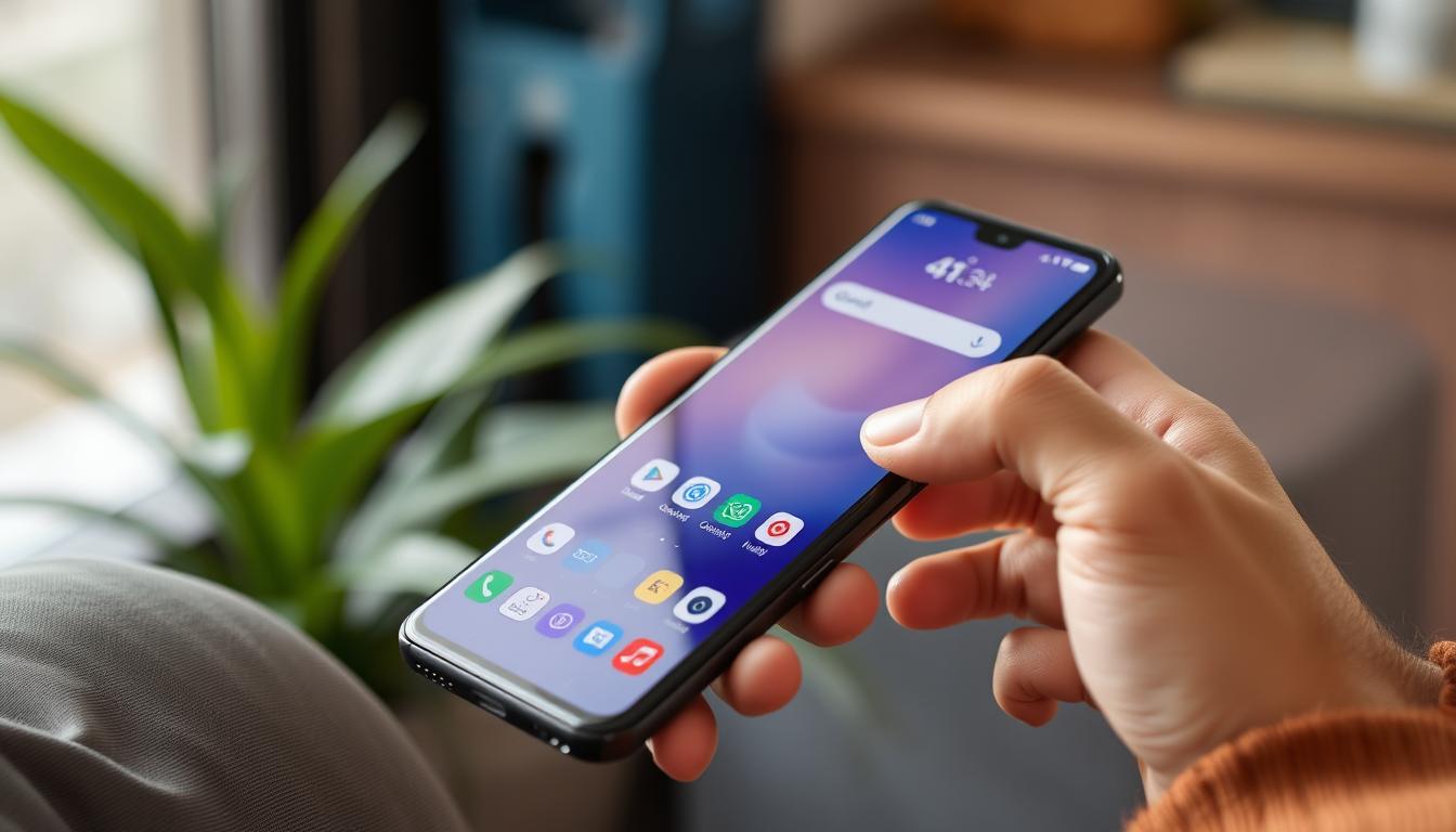 Galaxy S24 Plus em uso mostrando interface e recursos premium
