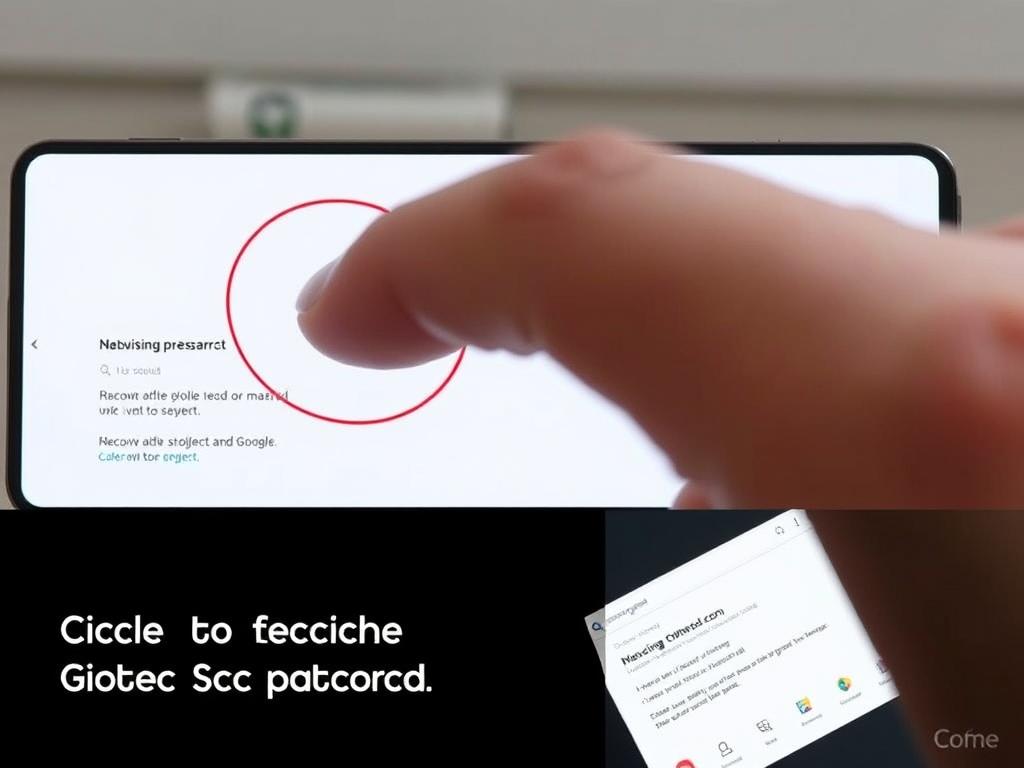 Demonstração do recurso Circle to Search no Galaxy S24 Plus