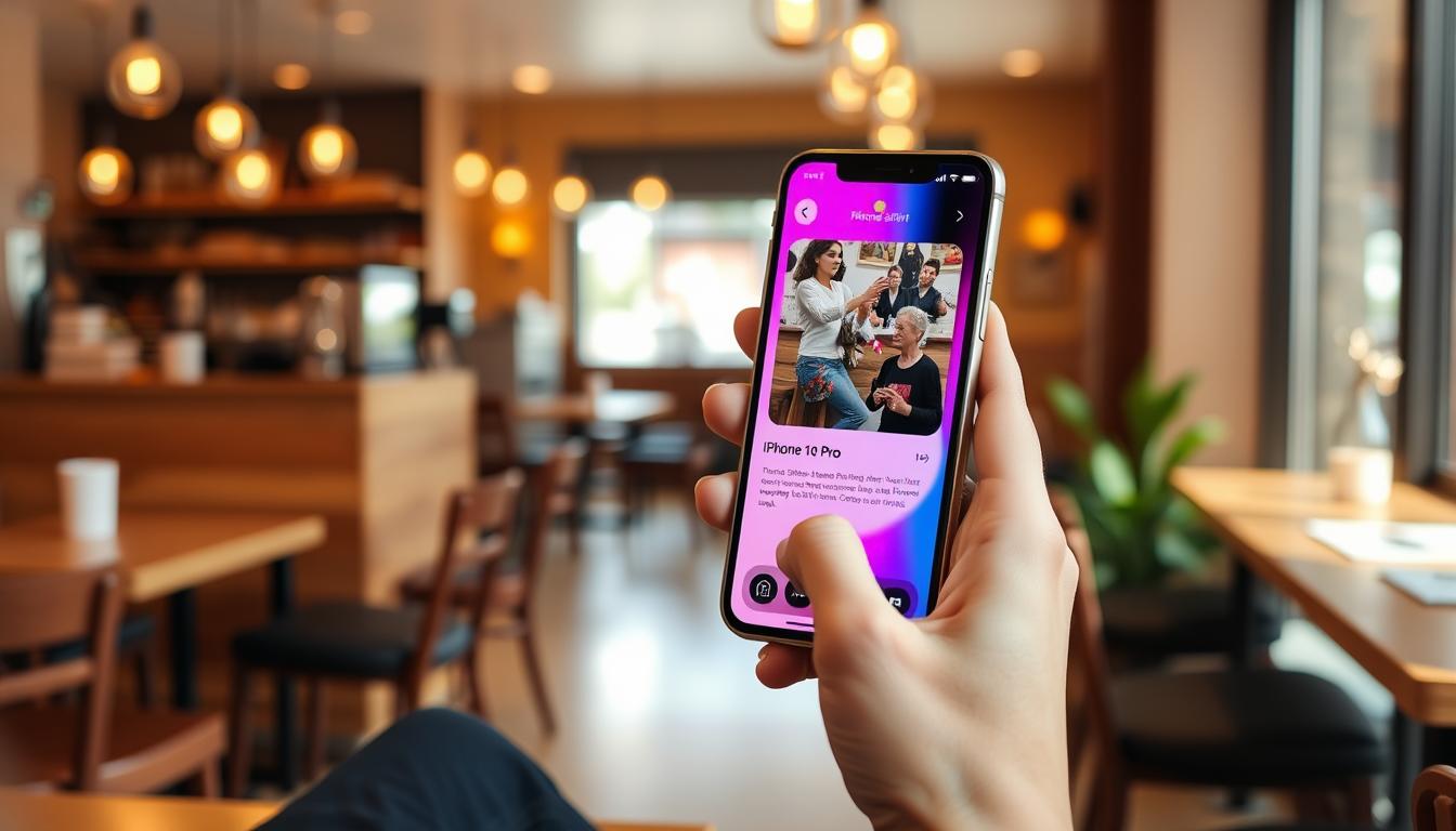 iPhone 16 Pro 256 GB em uso mostrando suas principais características