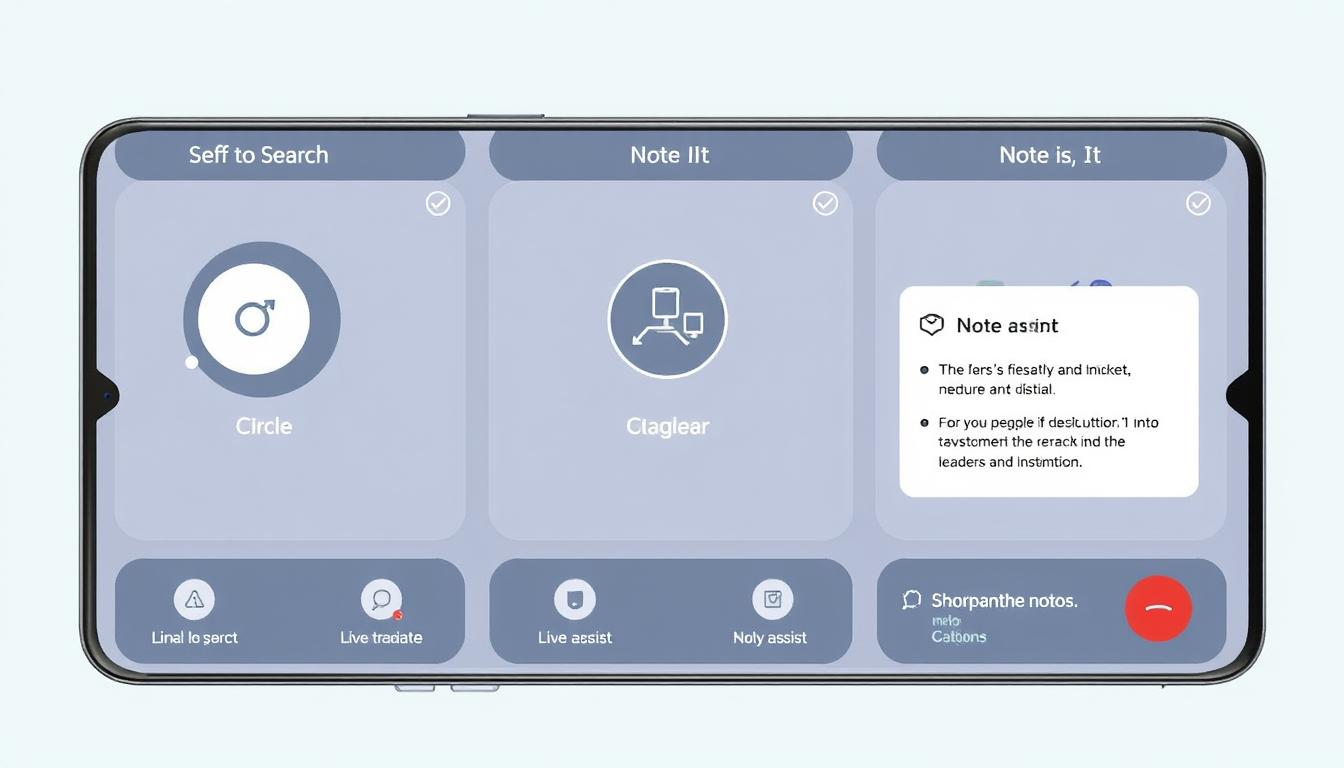 Interface do Galaxy S24 Plus mostrando recursos de IA Galaxy AI